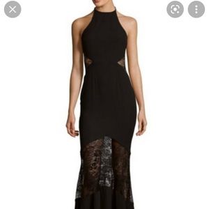 Black Lace halter dress - Fame and Partners